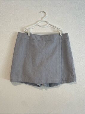 Talbots Navy and White Pinstripe Skort